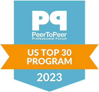2022 Peer to Peer United States Top 30 Award Logo